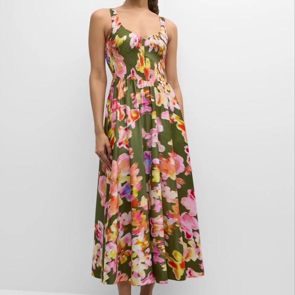 La Ligne Floral Smocked Maxi Dress size M - Picture 1 of 6